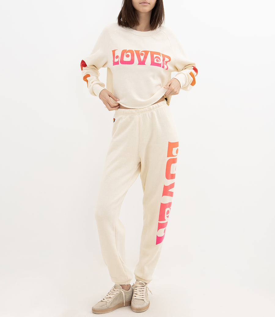 LOVER HEART FADE CROP SWEATSHIRT