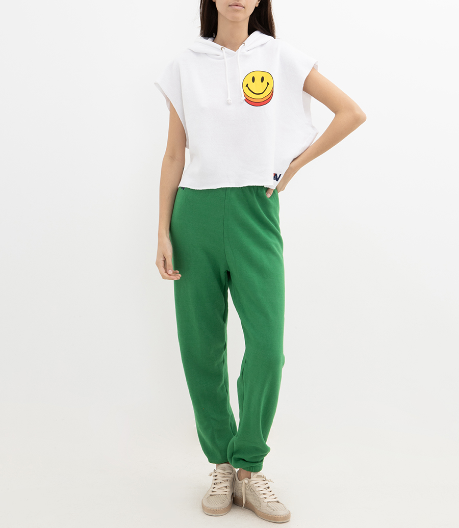 SMILEY SUNSET  RELAXED CROPPED PULLOVER