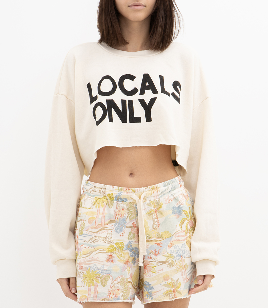 LOCAL ONLY CROPPED CREW SWEATSHIRT