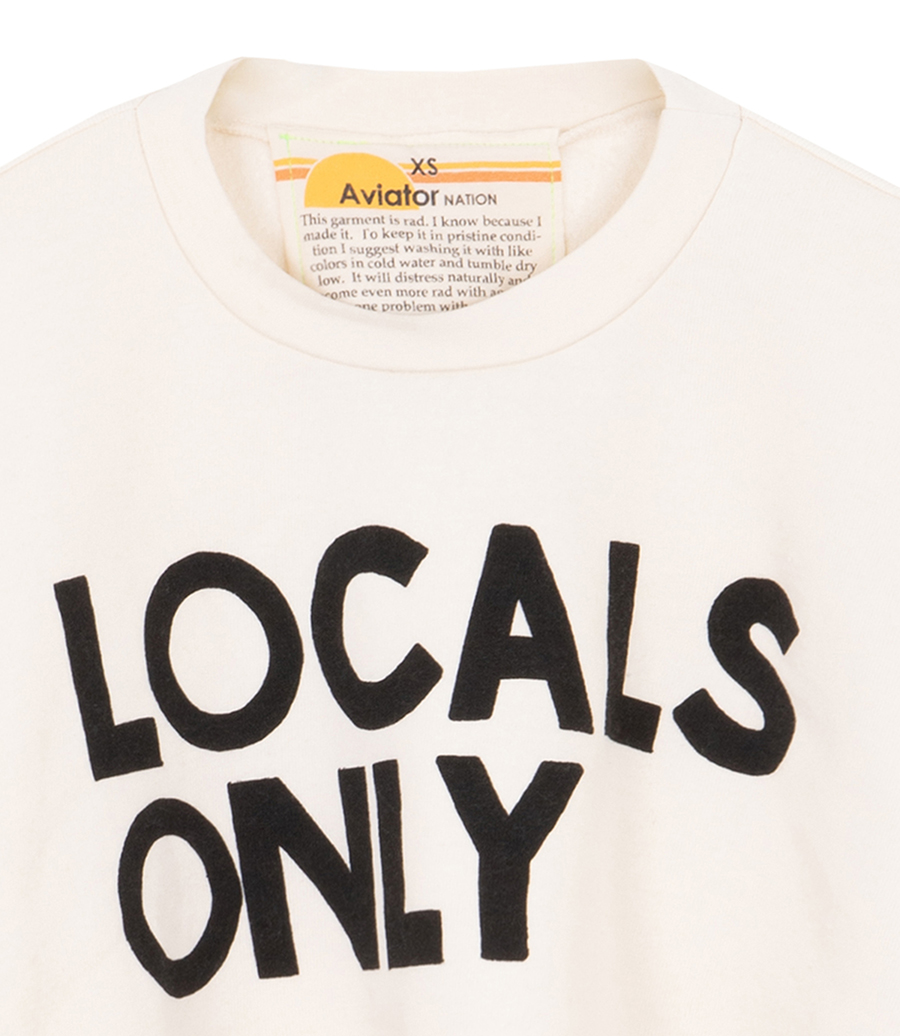 LOCAL ONLY CROPPED CREW SWEATSHIRT