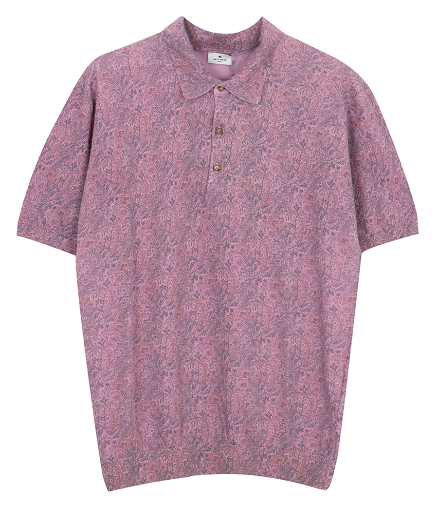 ETRO - FLORAL PRINT KNITTED POLO S/S