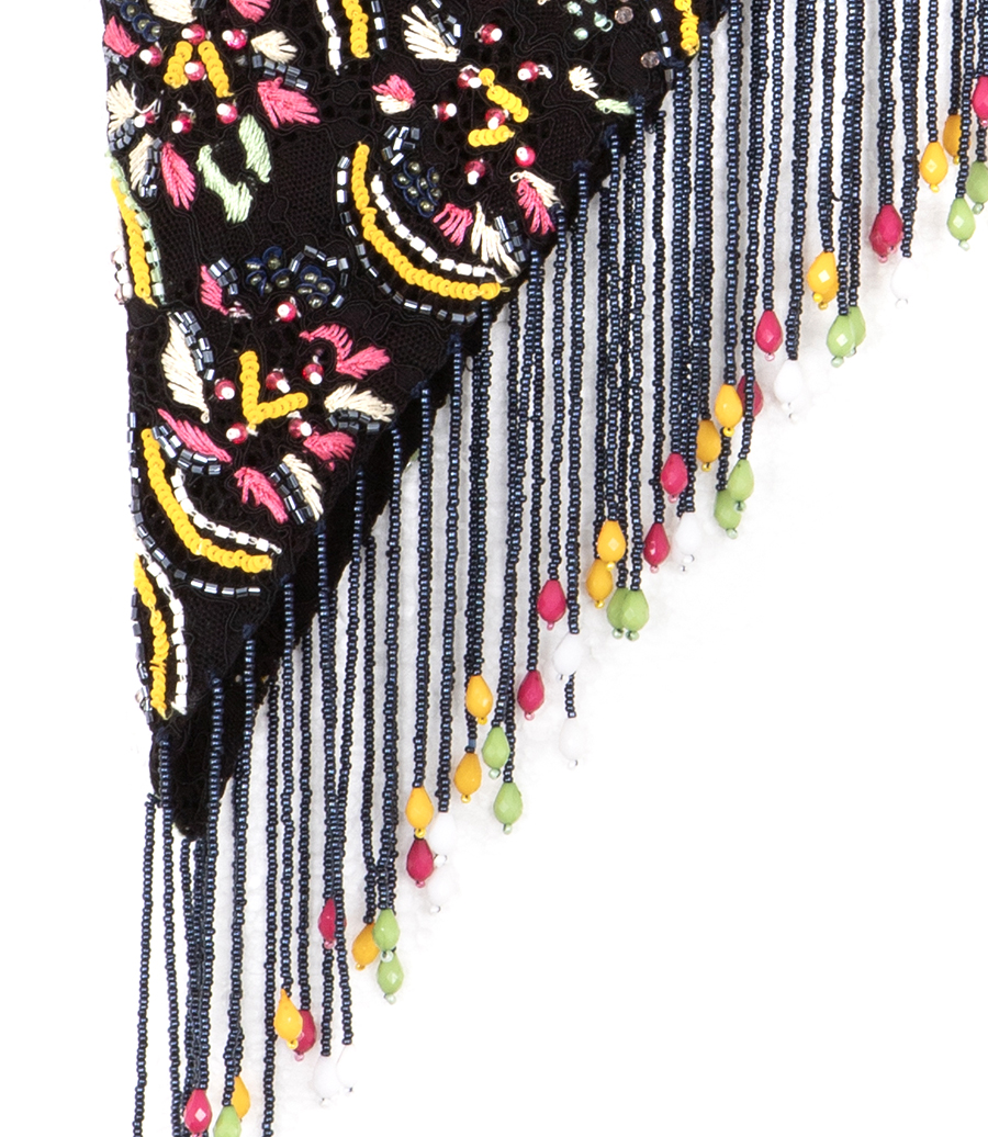 EMBROIDERED LACE BANDANA