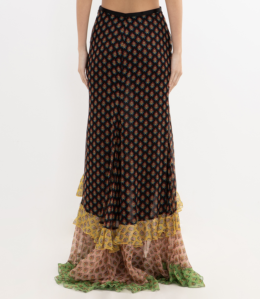LONG SKIRT WITH RUFFLES