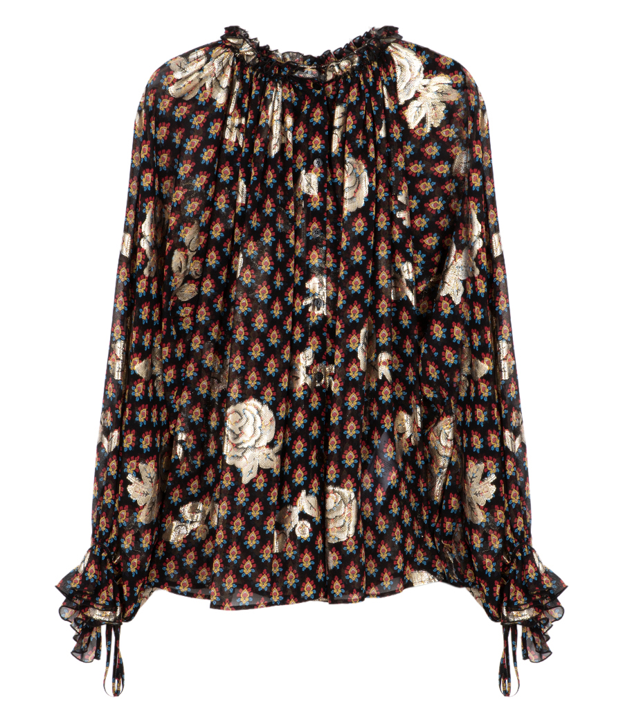 ETRO - SHIRT WITH FIL COUPE ROSES