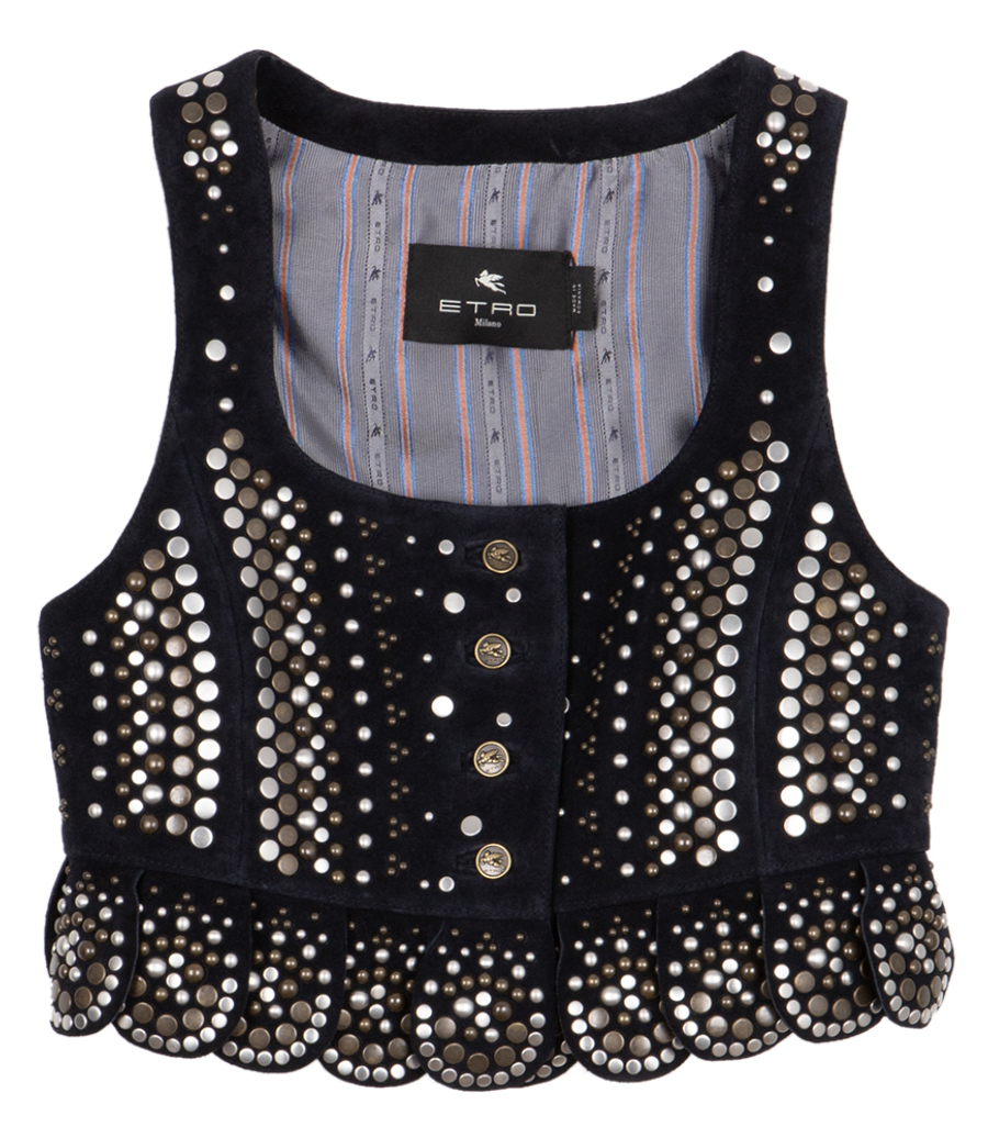 ETRO - CROPPED WAISTCOAT WITH STUDS