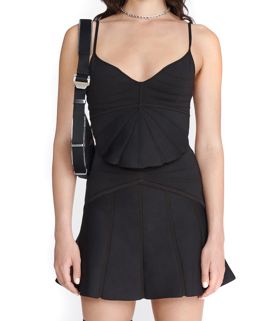 PADDED JACQUARD TOP
