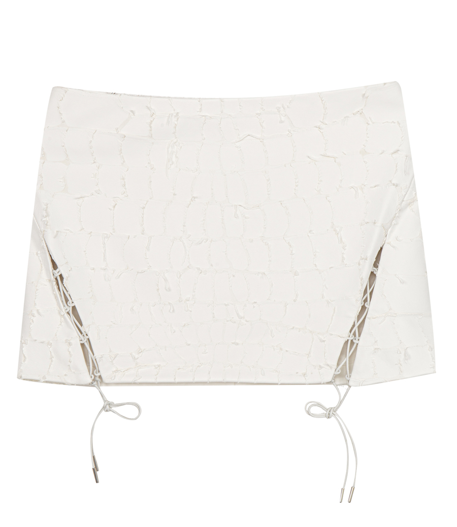 DION LEE - SNAKE ETCHED MINI SKIRT