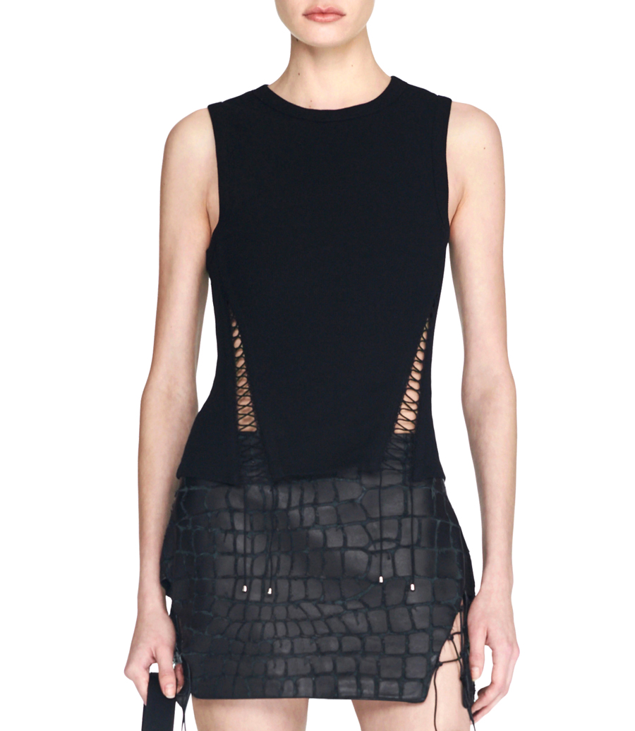 SNAKE ETCHED MINI SKIRT