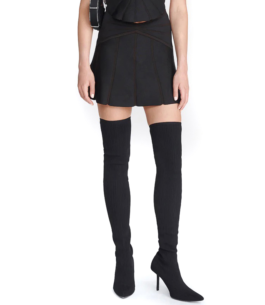 PADDED JACQUARD MINI SKIRT