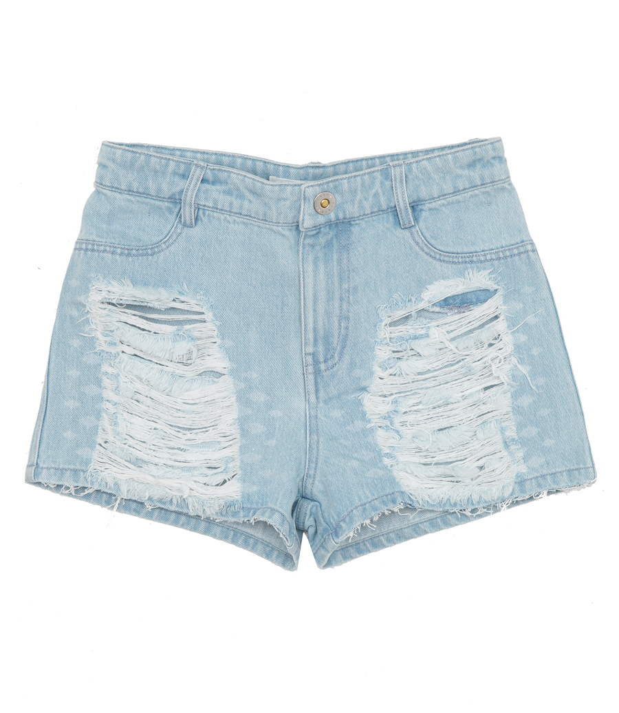 DION LEE - DENIM FRAYED SHORT