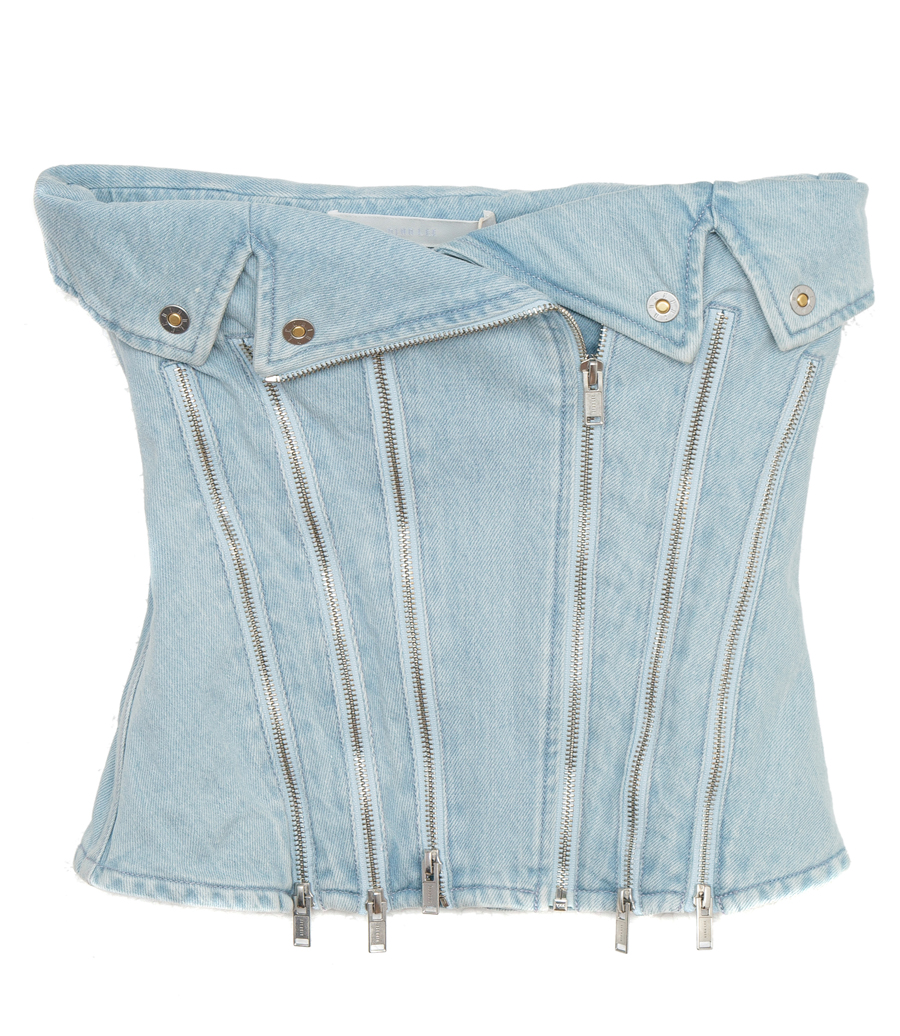 DION LEE - DENIM BIKER CORSET