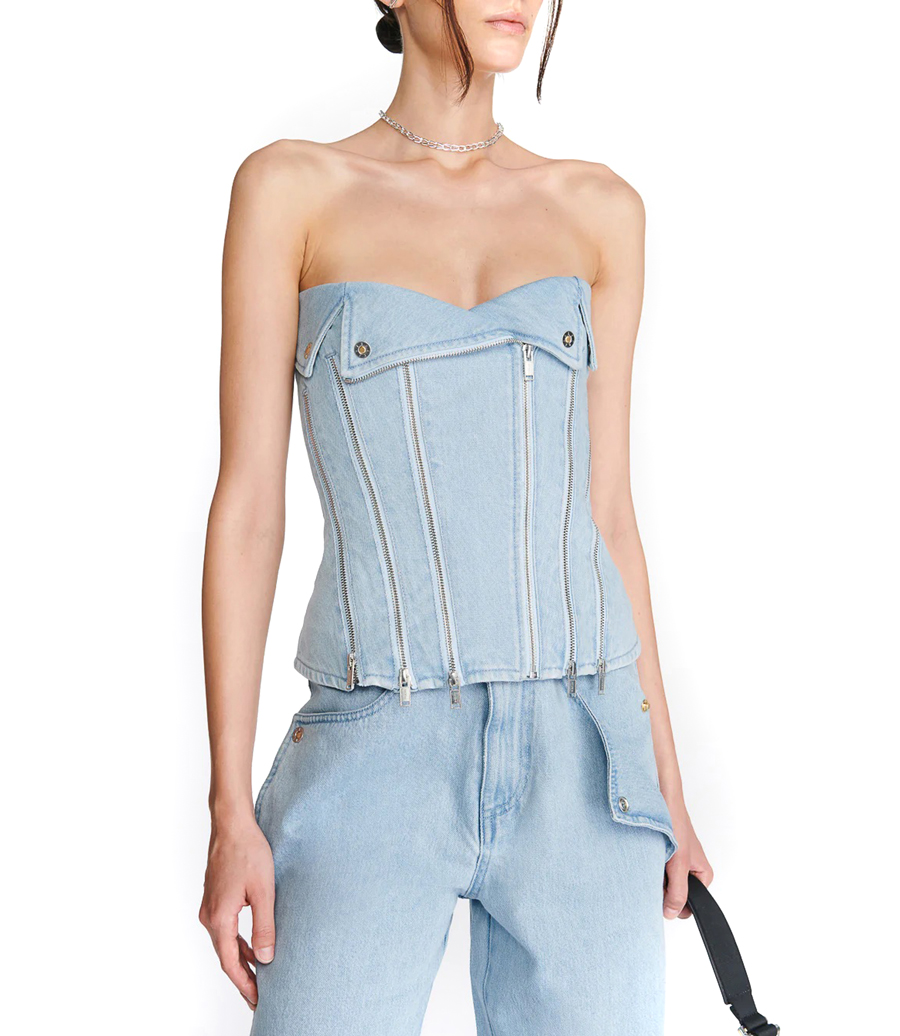 DENIM BIKER CORSET