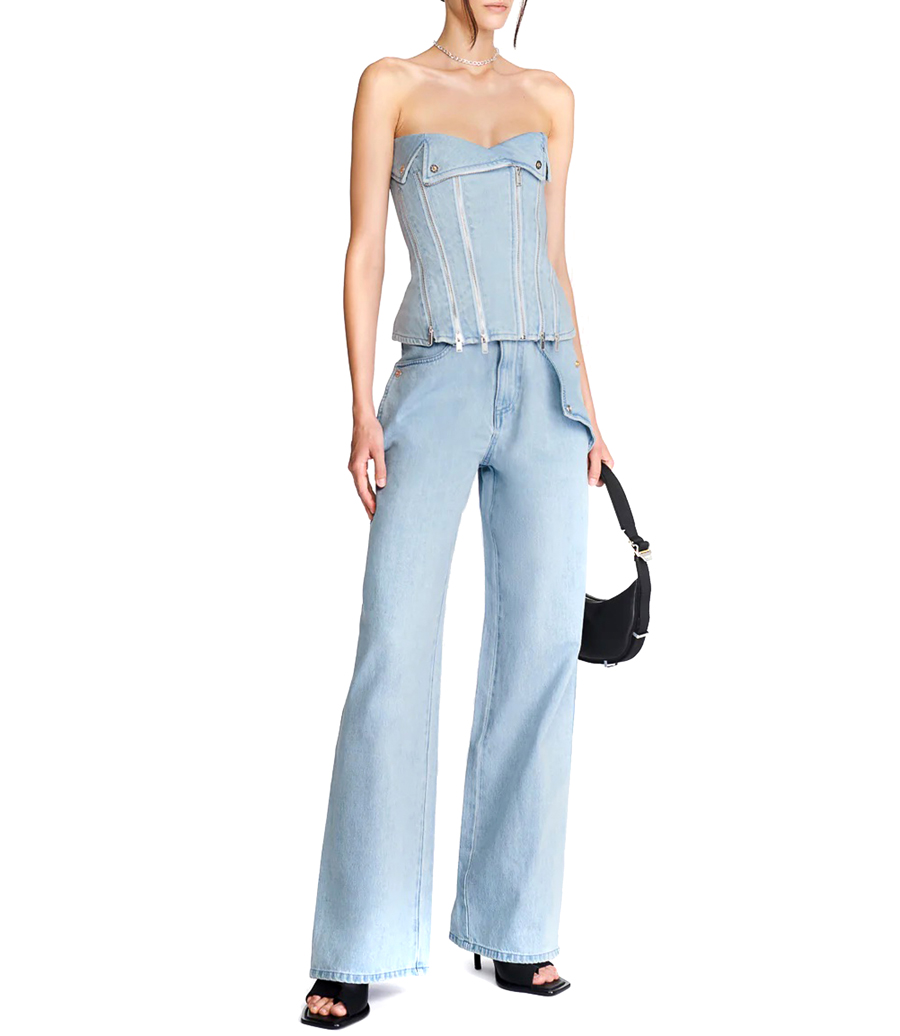 DENIM BIKER CORSET