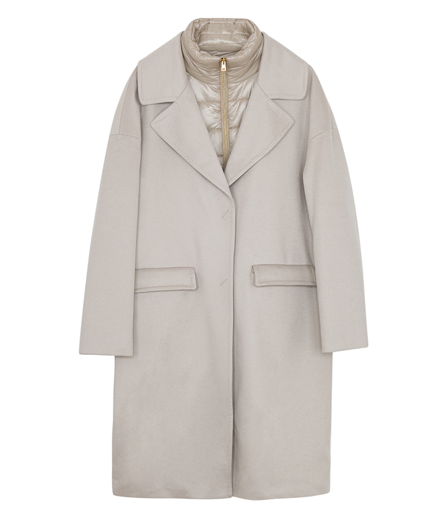 HERNO - COAT IN CASHMERE AND NYLON ULTRALIGHT