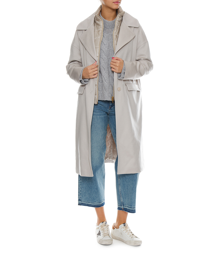 COAT IN CASHMERE AND NYLON ULTRALIGHT