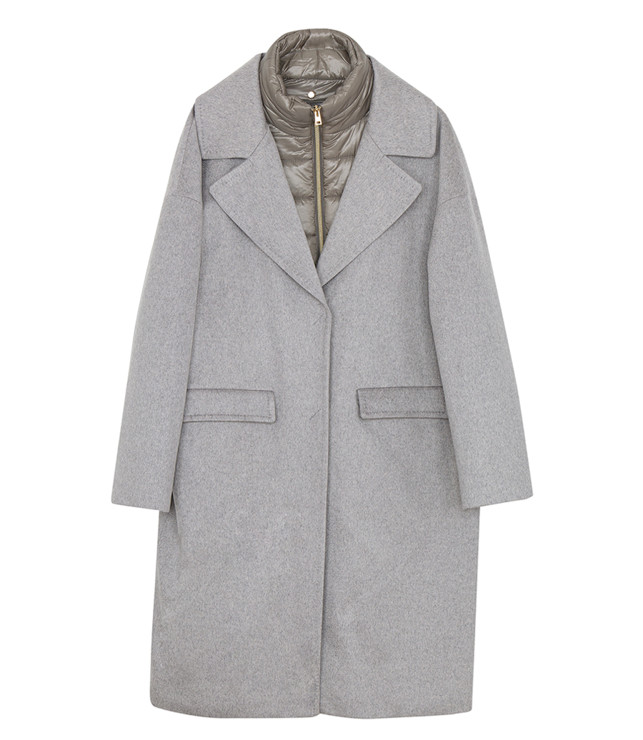 HERNO - COAT IN CASHMERE AND NYLON ULTRALIGHT