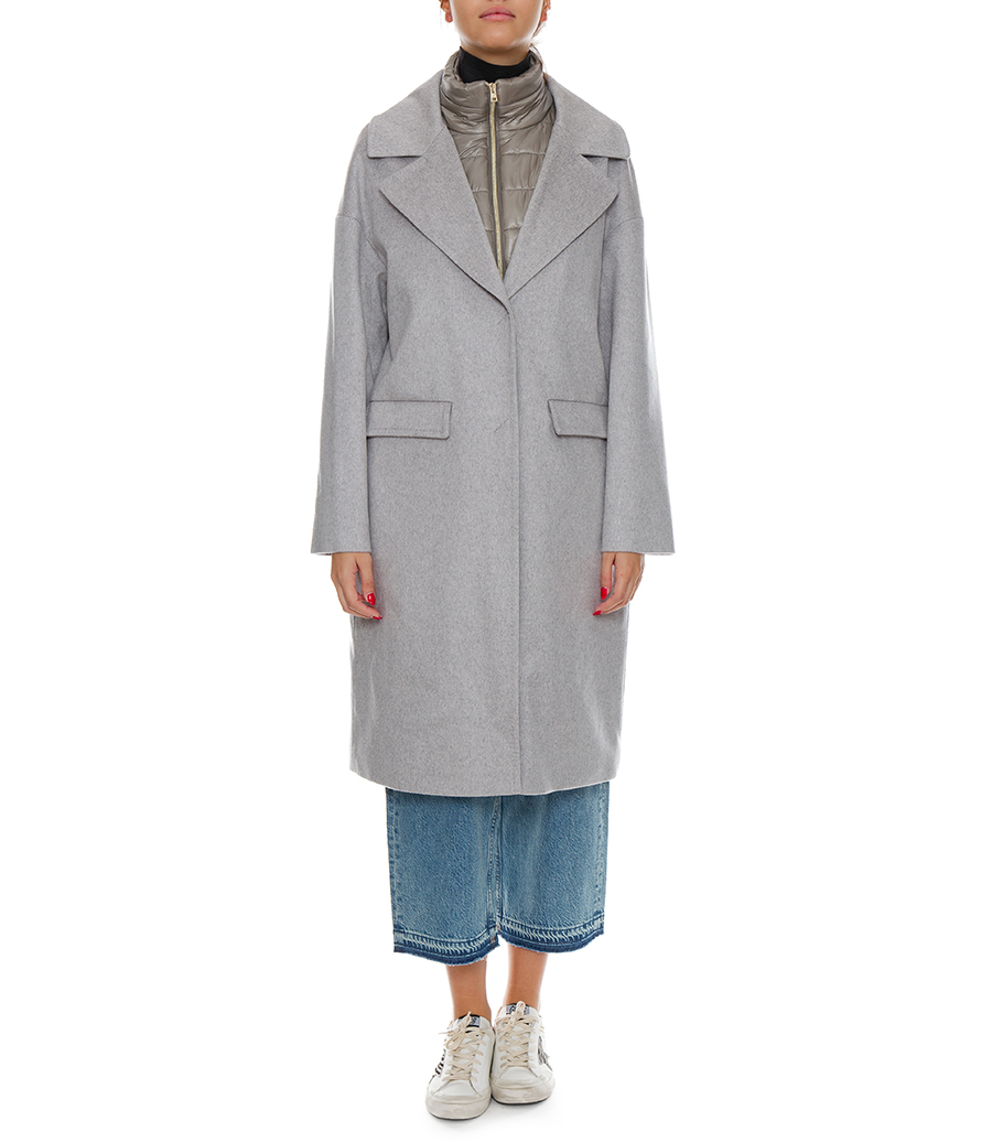 COAT IN CASHMERE AND NYLON ULTRALIGHT
