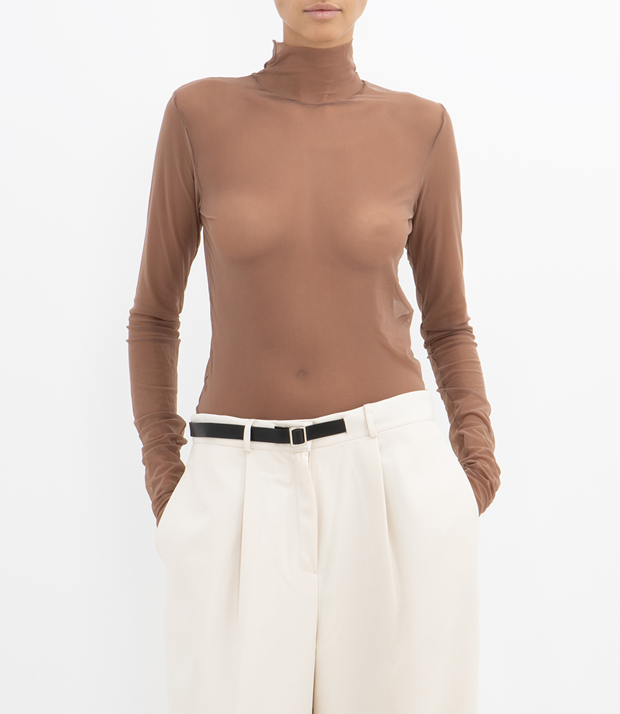 MESH TURTLENECK