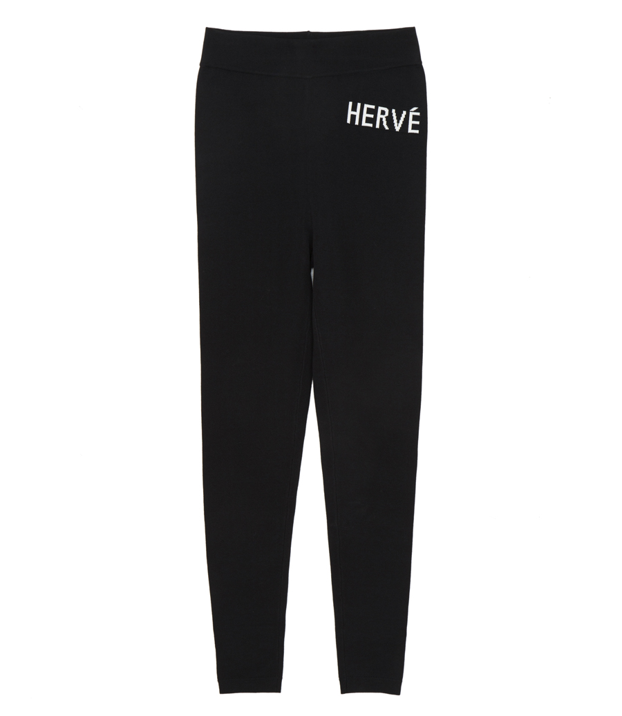 HERVE LEGER - LEGGINGS WITH LOGO