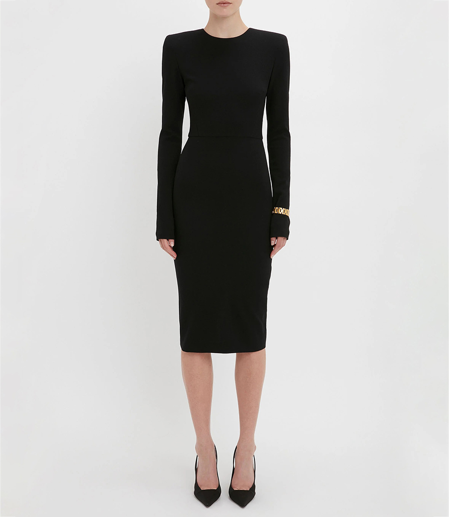 LONG SLEEVE T-SHIRT FITTED DRESS