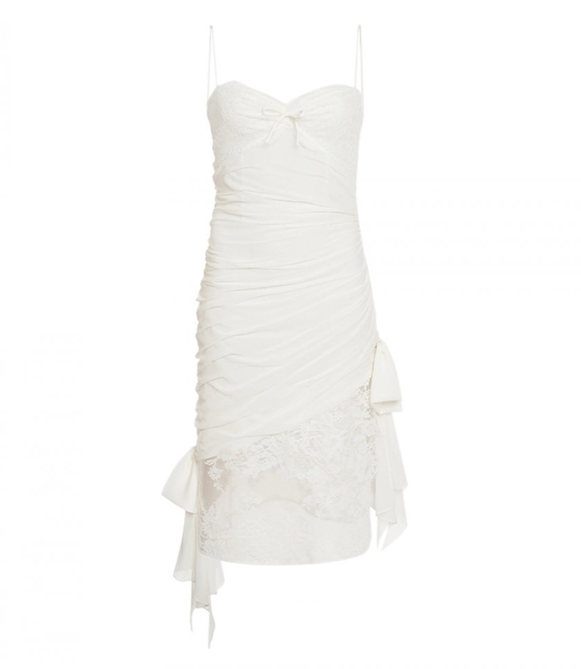 SALES - GEORGETTE  WITH LACES MINI DRESS
