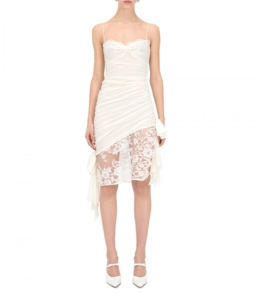 GEORGETTE WITH LACES MINI DRESS
