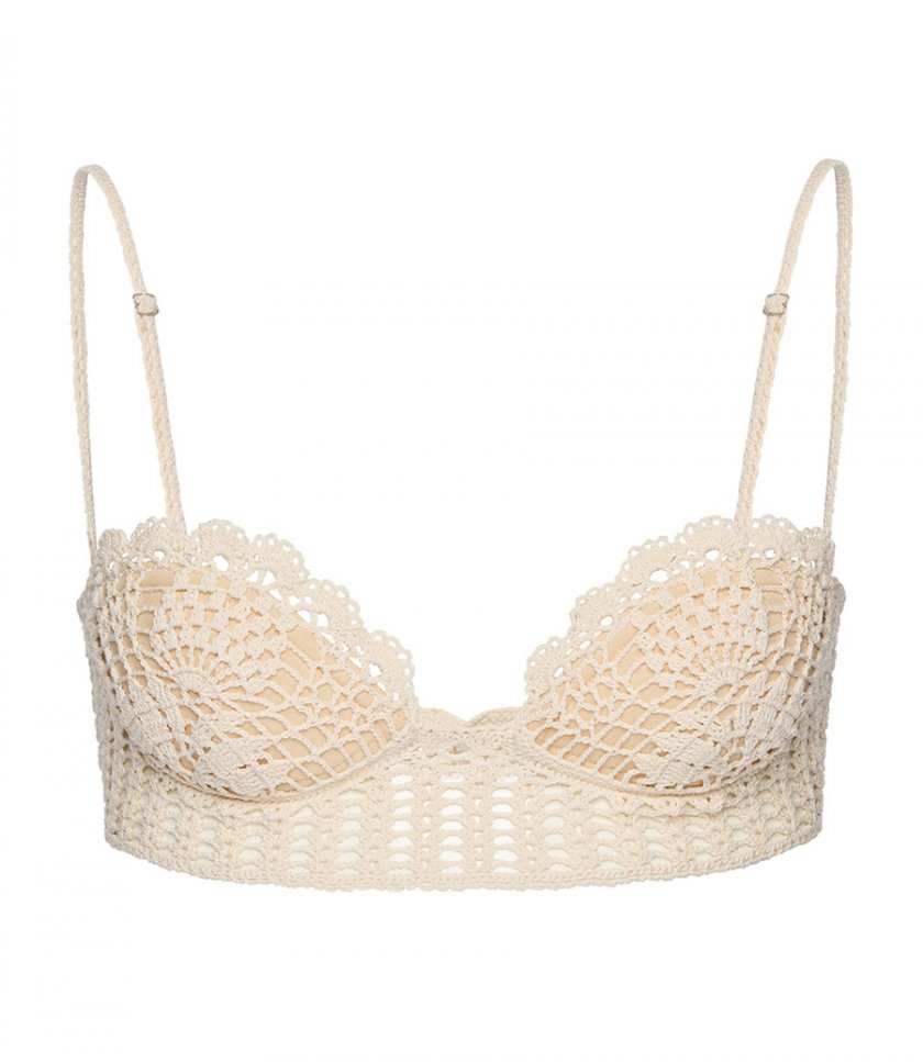 CLOTHES - LACE CROCHET BUSTIER BRA