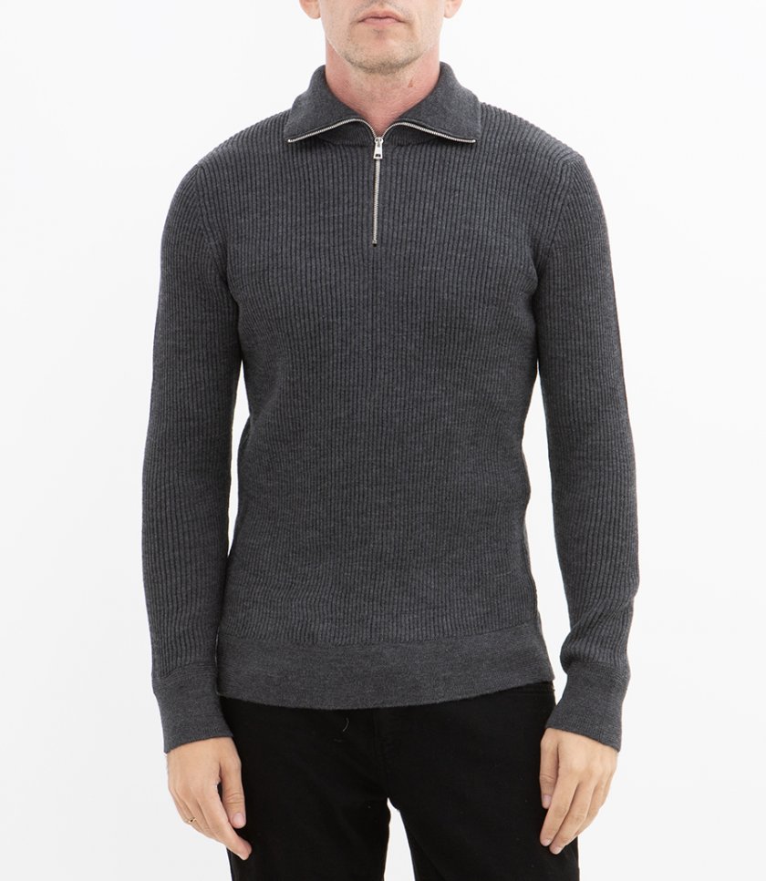 ZIP NECK PULLOVER