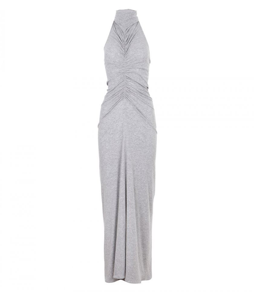 SALES - HALTER NECK FRONT RUCHED GOWN