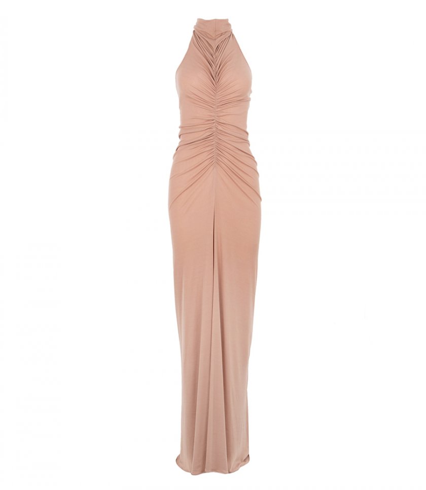 SALES - HALTER NECK FRONT RUCHED GOWN
