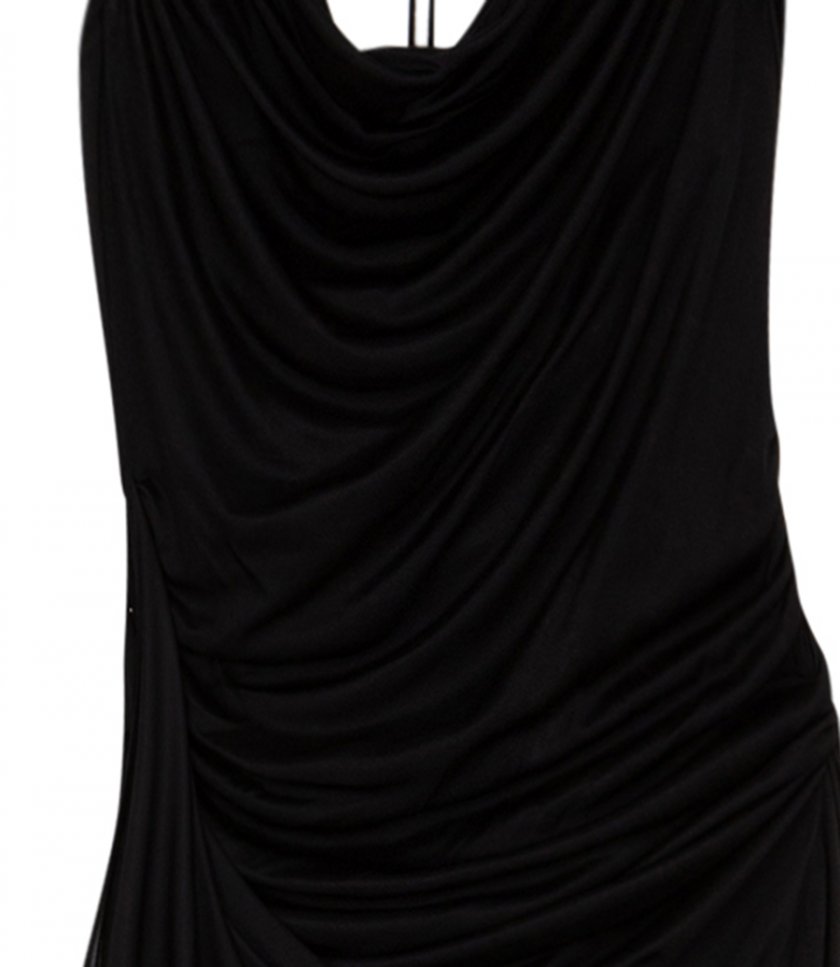 DRAPED MIDI DRESS