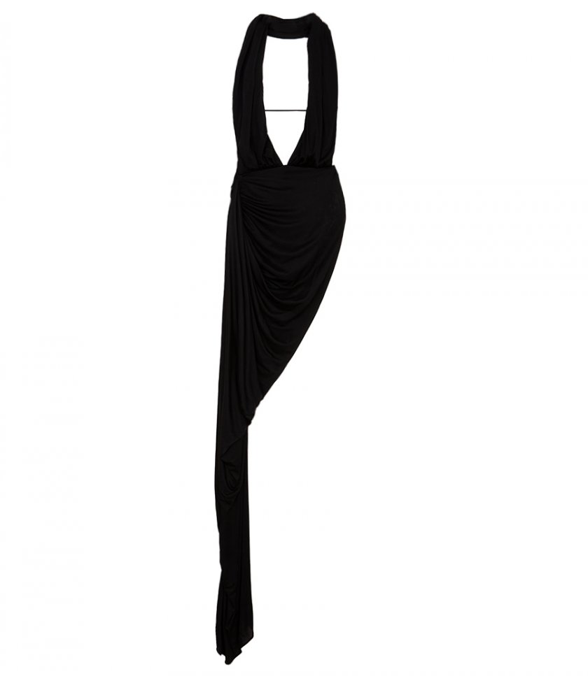 SALES - VOILE JERSEY OPEN DRAPED GOWN