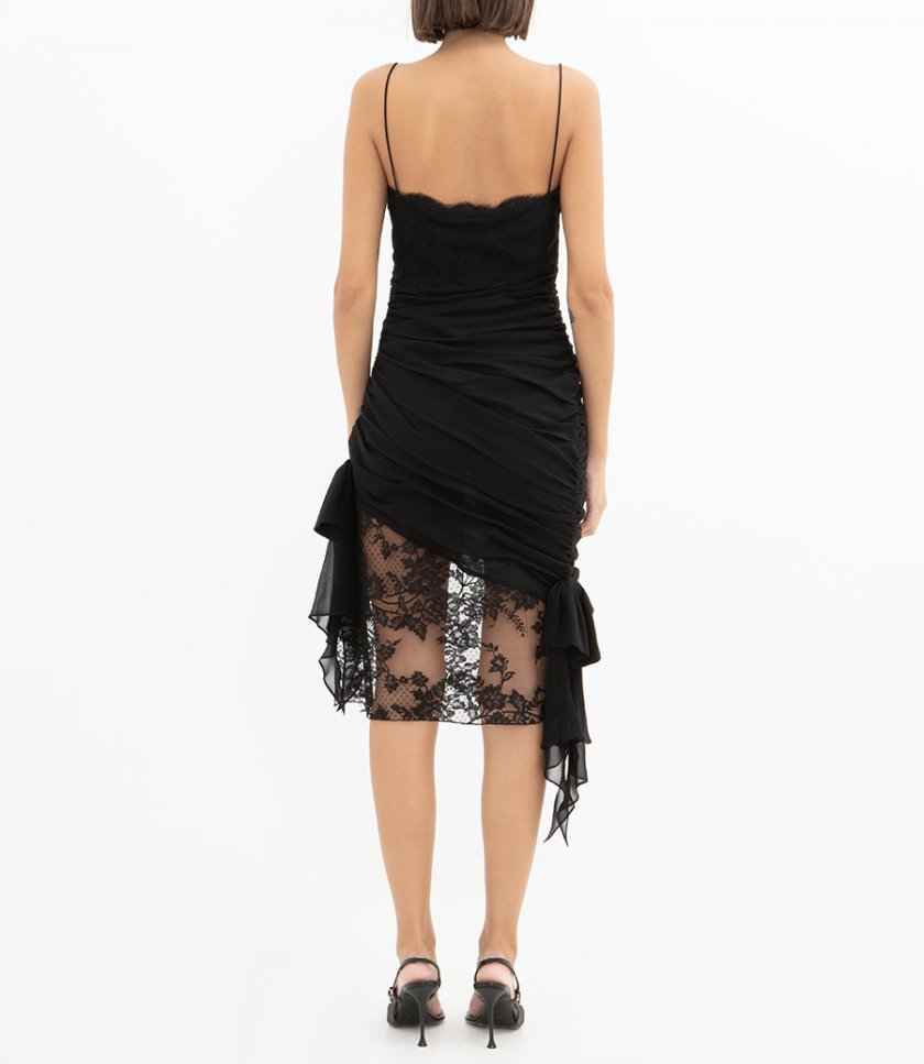 GEORGETTE WITH LACES MINI DRESS