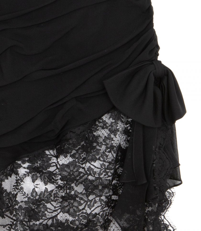 GEORGETTE WITH LACES MINI DRESS