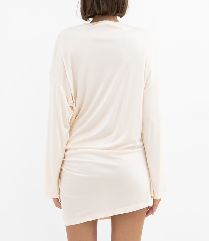 SHINY JERSEY MINI DRESS