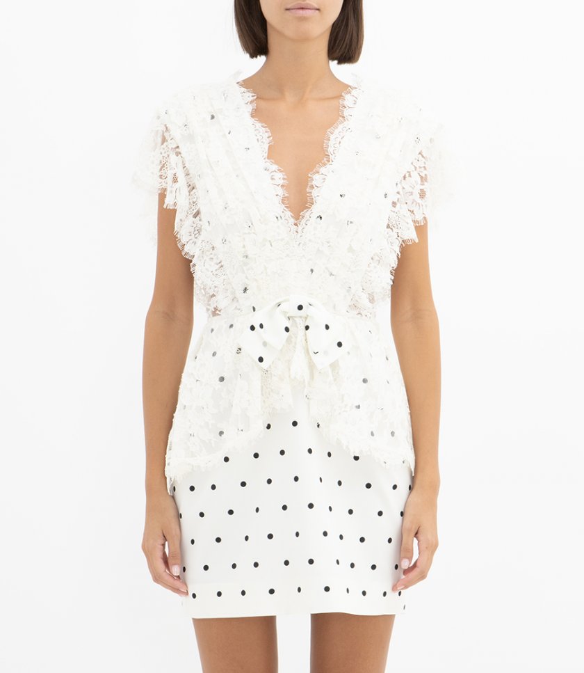 POLKA DOT PRINT MINI DRESS