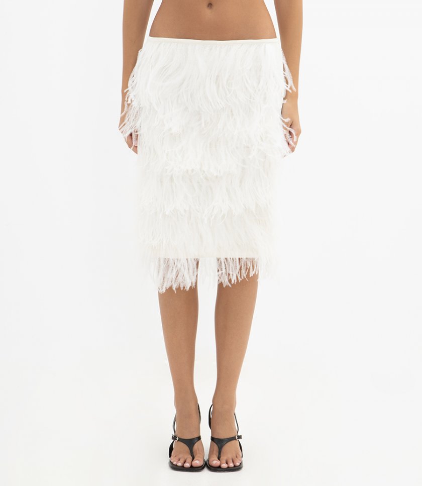 MIDI SKIRT FEATHERS