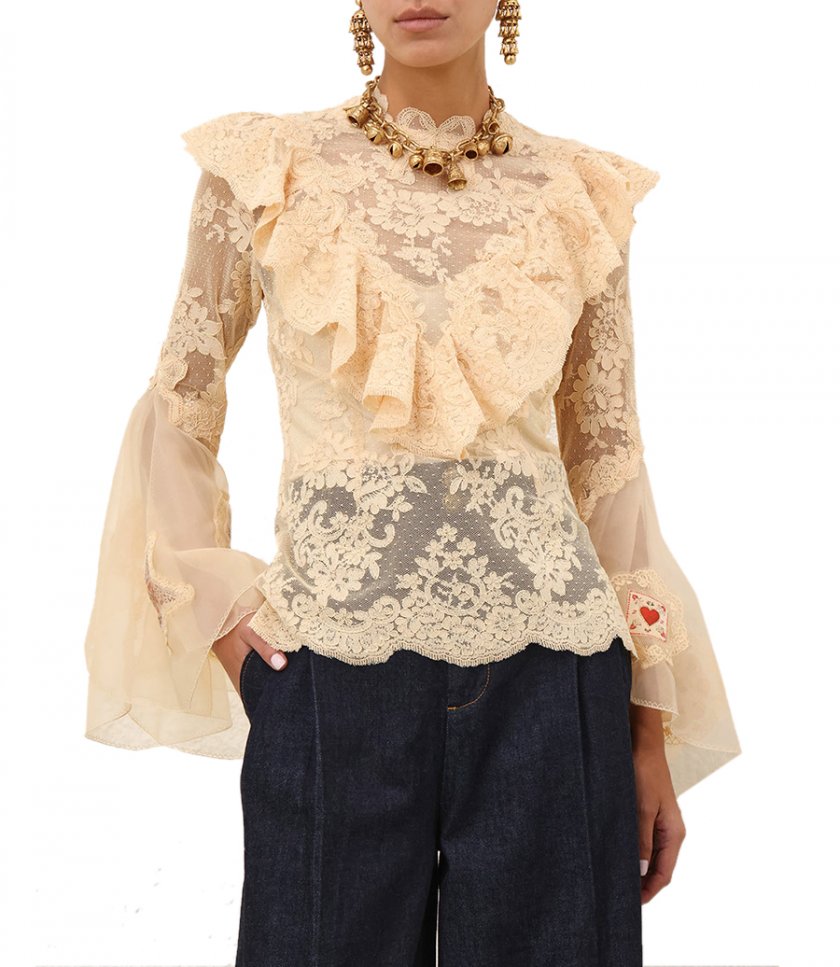 HYPNOTIC PATCHED LACE TOP