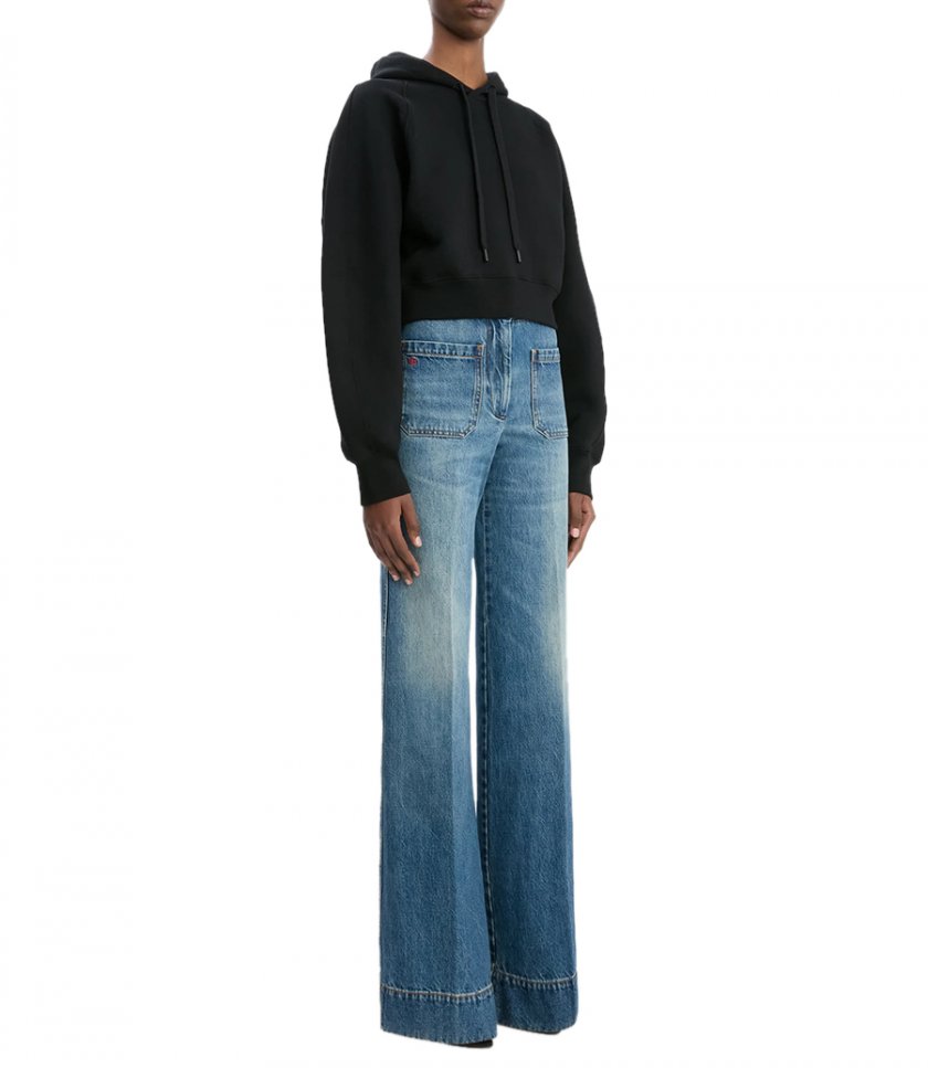 CROPPED RAGLAN HOODIE
