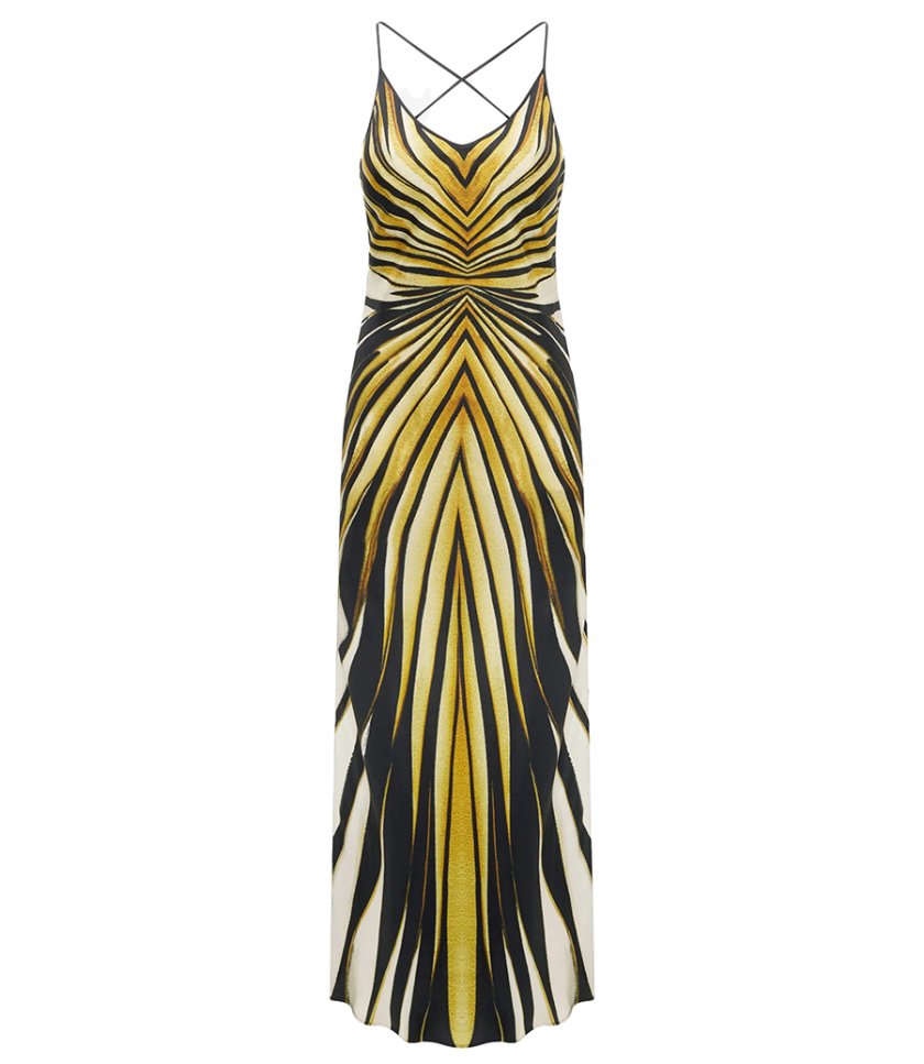 SALES - RAY OF COLD PRINT MAXI DRESS
