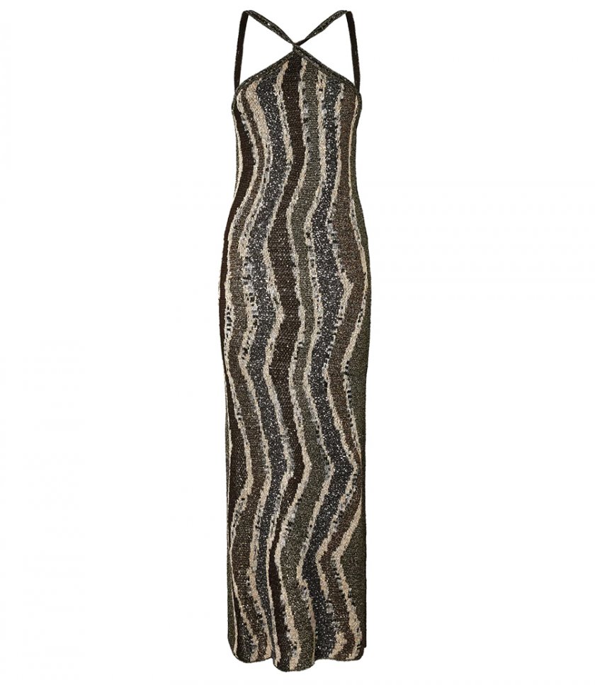 CLOTHES - WAVE PATTERN LONG DRESS