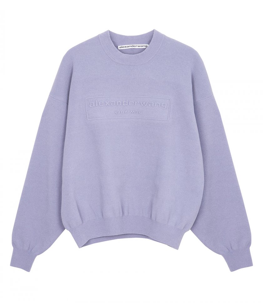 SALES - EMBOSSED LOGO RIBBED PULLOVER