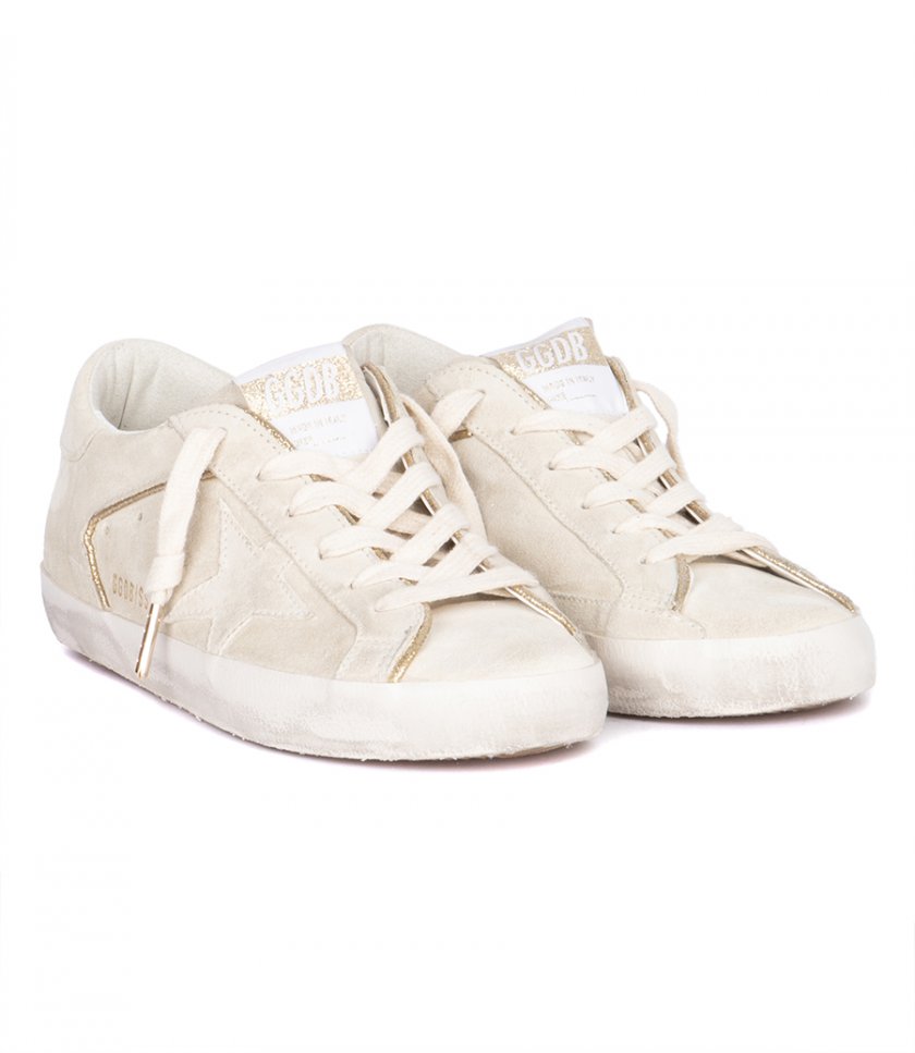 GLITTER PIPING SUEDE SUPER-STAR