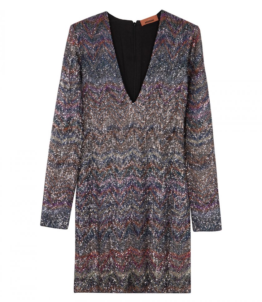 CLOTHES - ZIGZAG PATTERN MINI DRESS