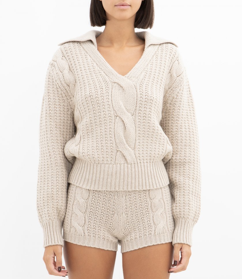 PATTERNED KNIT SWEATER