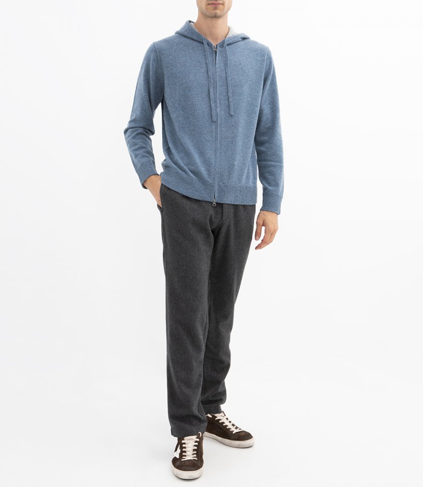 CASHMERE ZIP HOODIE