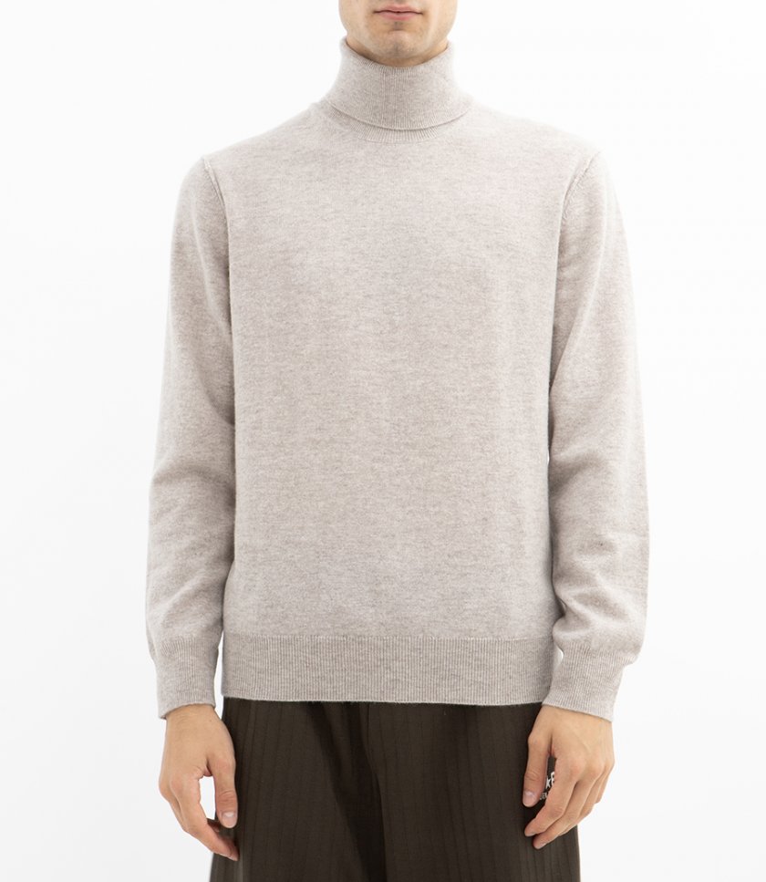 WOOL CASHMERE ROLL NECK