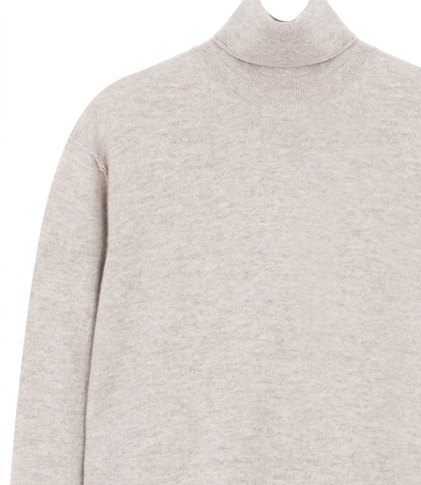 WOOL CASHMERE ROLL NECK