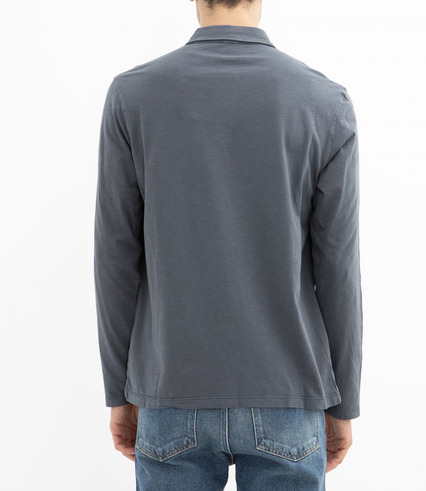 SLUB JERSEY POLO LS