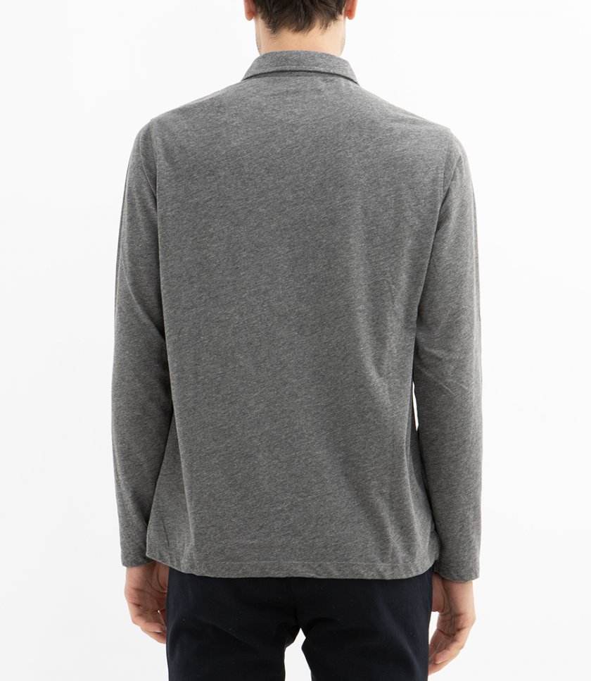 SLUB JERSEY POLO LS